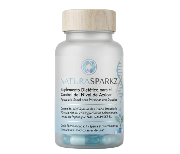Frasco de Naturasparkz cápsulas de suplemento nutricional para el equilibrio glucémico